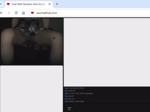 Petite redhead schoolgirl gets naked on random chat