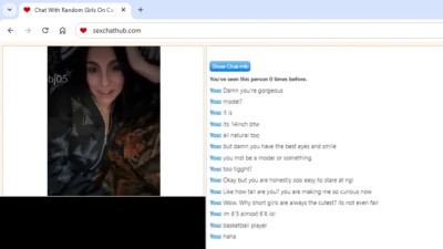 Pretty brunette on random chat