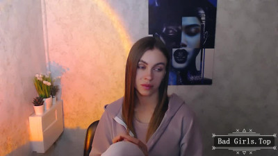 Long hair slim, busty very cute webcam teen