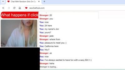 Busty blonde cutie on random chat
