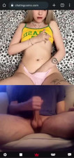 Hot cutie gets naked and helps me cum on chat
