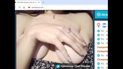 Cute latina teen flashing tits for me