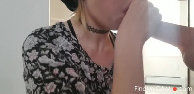 Wet Teen Dildo Blowjob