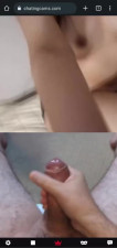 Shy Asian teen teasing for cum on chat