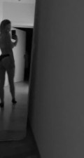 Big Tits Teasing on the Mirror