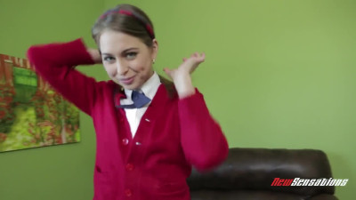 NEW SENSATIONS - Riley Reid POV Schoolgirl Big Dick Fuck