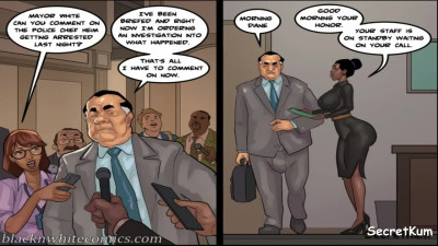 The Mayor S.#5 ep.#2 - Big Dick Boss Cums in his Secretarys Throat - Ebony office Babe.