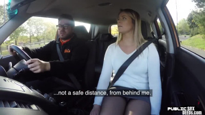 Cock riding bae enjoys car fuck with her personal instructor